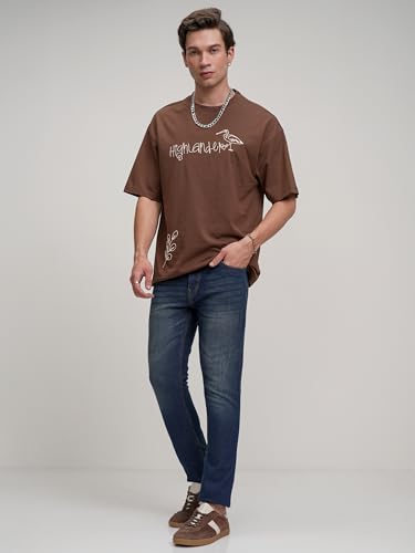 Image of Highlander Men's Straight Fit Jeans | Mid Rise | Stretchable | Sleek & Contemporary | Designed for Comfort & Ease of Movement| Jeans for Man