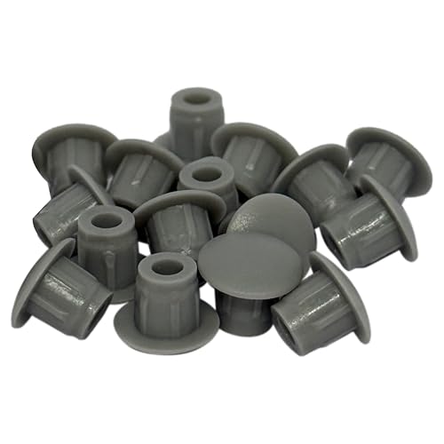 Image of (Pack of 40) Window Gray Plastic Hole Plugs 0.31 inch x 0.20 inch (8 x 5 mm), Drill Hole Cover Caps, Furniture Hole Plug, Screw Hole Plugs