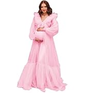 FEBUBETT Long Pleated Dresses Ladies Photo Shoot Custom Maternity Dresses Off Shoulder Baby Showe...