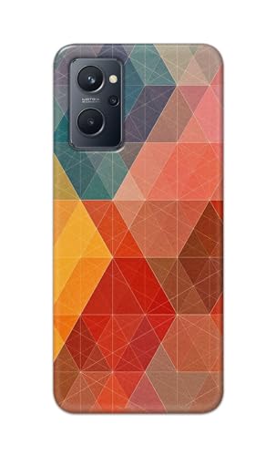 Image of Printed Hard Back Cover Case for Realme 9i 4G Back Cover (Crumpled Design) -1111