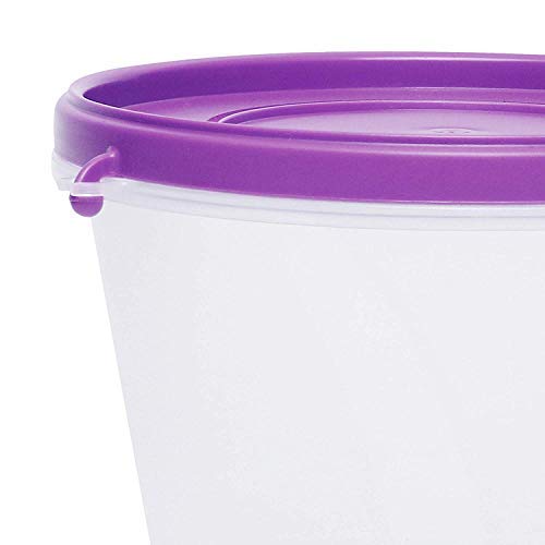 Image of Cutting EDGE Nesterware 1000ml Stackable Food Container (Set of 6, Purple) | BPA-free plastic, stackable design, leak-proof, kitchen storage, pantry, fridge, meal prep, reusable, travel use