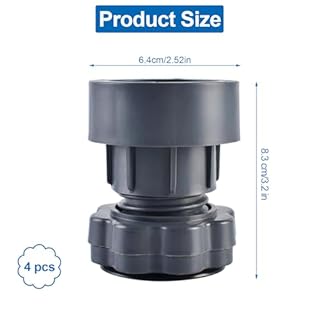 4 Pezzi Piedini per Lavatrice Antivibrazione, 7-10cm Regolabile Piedini in Gomma Universali, Tappeto Antivibrazione Lavatrice, Per Lavatrice Asciugatrice Frigoriferi