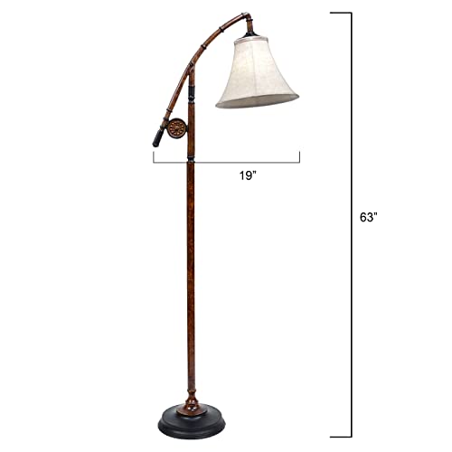Black Forest Décor Fishing Pole Floor Lamp – Rustic Fishing Living Room Lamp #TOP6