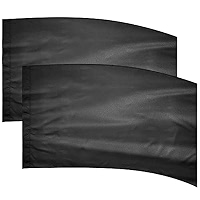 DSI Color Guard Practice Flag - 36x54 Inch Curved Rectangle, Black, 100% Poly-China Silk