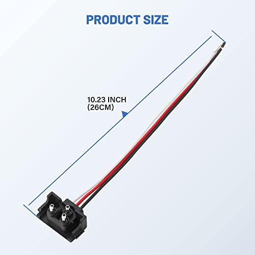 Image of Oyviny 4PCS 3 Pin Trailer Connector, Right Angle 3 Wire Pigtail Harness 20AWG for Truck Trailer Stop Turn Tail Brake Backup Light, Fit with Sealed 4 inch Round and 6 inch Oval Lights