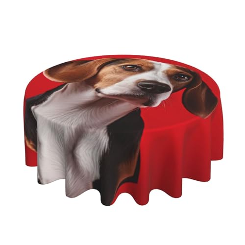Nappe décorative de 152 cm Beagle imprimée durable pour table