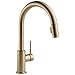 Delta Faucet Trinsic Gold Kitchen Faucet, Kitchen Faucets with Pull Down Sprayer, Kitchen Sink Faucet, Gold Faucet for Kitchen Sink with Magnetic Docking Spray Head, Champagne Bronze 9159-CZLS-DST