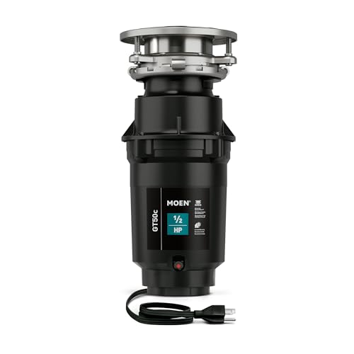 Moen Prep Series Disposer 1/2 Horsepower Continuous Feed Garbage Disposal...