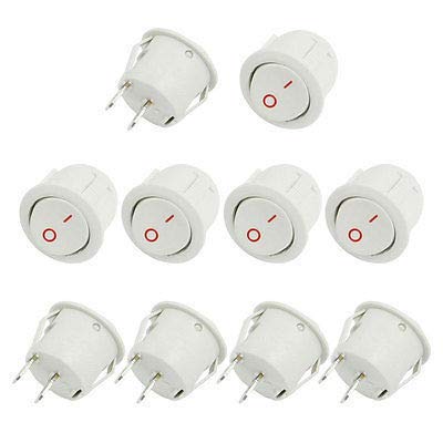 Commutateur 125V 10A 250V 6A SPST lot de 10 pièces bouton bascule encastrable