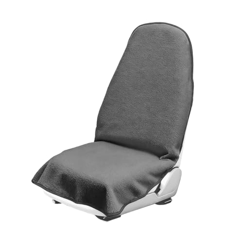 Ywdiml Waterproof Car Towel Seat Cover, Non-Slip Soft Vehicle Sweat Towel Protector, Machine Washable Automotive Front Seat Sweating Cover Accessories, Universal for SUV Trucks (Gray)