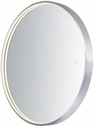 ET2 Mirror 22W 1 LED Round Mirror 27.5 Inch Wide by 27.5 Inch High with Brushed Aluminum Finish