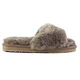Mou Pantuflas de piel de oveja para mujer, color gris, talla: 5, Elefante Gris Elegry Egry, 36 EU