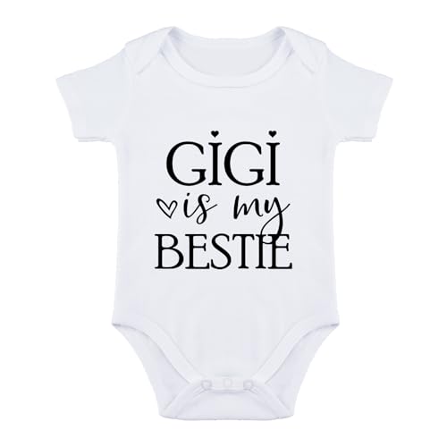 SproutJoy Gigi Is My Bestie Baby Bodysuit I Love My Gigi Baby Bodysuit I Love Grandma Babies Clothes Unisex 3M