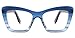 Zeelool Vintage Cat Eye Glasses Frame for Men Women with Non-prescription Clear Lens Penny ZWA011292-03 Blue
