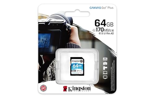 Kingston Canvas Go! Plus Carte SD 64GB SDXC 170R C10 UHS-I U3 V30