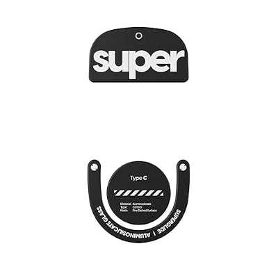 Superglide Glass Mouse Skates for Logitech G Pro X Superlight 2 - Polished Smooth Glide, Durable Gaming Mouse Feet (Type-C, Black)