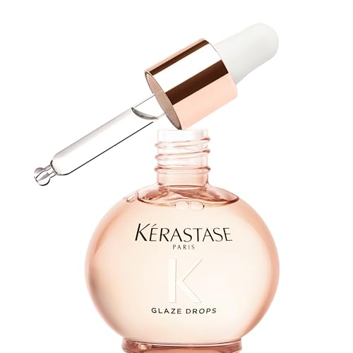 Kérastase, Óleo, Gloss Absolu, Glaze Drops, para todos os tipos de cabelos com tendência ao frizz, formulado com óleo de rosa silvestre, potencializa o brilho, elasticiade e maciez, 45ml