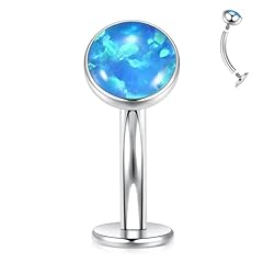 1PC Silver+Blue Opal