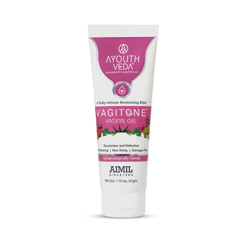 Image of Ayouthveda Vagitone Vaginal Gel for Women | Dual-Action Anti-Infective & Toning Gel | Controls Infections Secretions | Estrogen-Free, Gynaecologically Tested | With Sphatika, Amla & Maju Phal | 50g (Pack of 1)