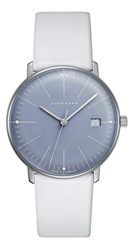 Preisvergleich Produktbild JUNGHANS Max Bill Damenuhr, Quarzuhrwerk, Lederarmband, Datumsanzeige, 047 / 4659.04