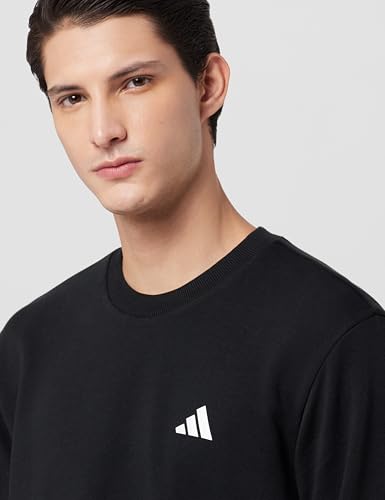 Image of adidas Men's Sweatshirts | M Crew Logo Sw | Black |