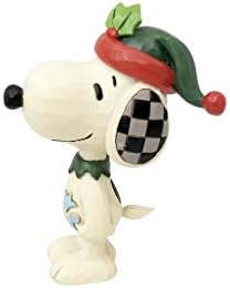 Enesco Jim Shore Peanuts Snoopy Elf Miniature Figurine, Multicolor
