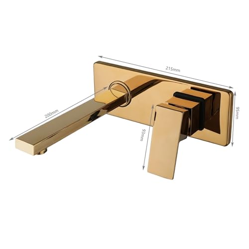 Robinet de lavabo de salle de bain mural pour vasque moderne