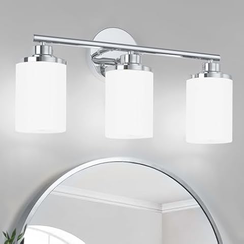 Halialumi Chrome 3-Light Vanity Fixture Cover