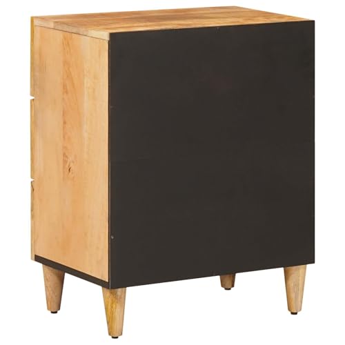 Table de chevet manguier massif marron pour sublimer un petit espace de nuit