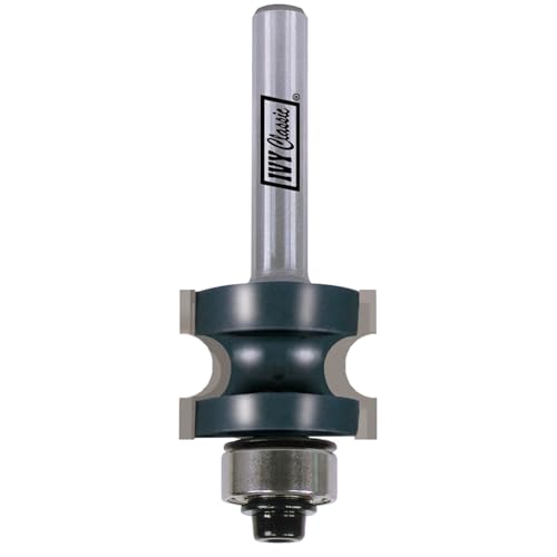 IVY Classic 10916 1/8-Inch Radius Edge Beading Carbide Router Bit with Ball Bearing, 1/4-Inch Shank, 1/Pouch, Radius: 1/8", Width: 7/8"