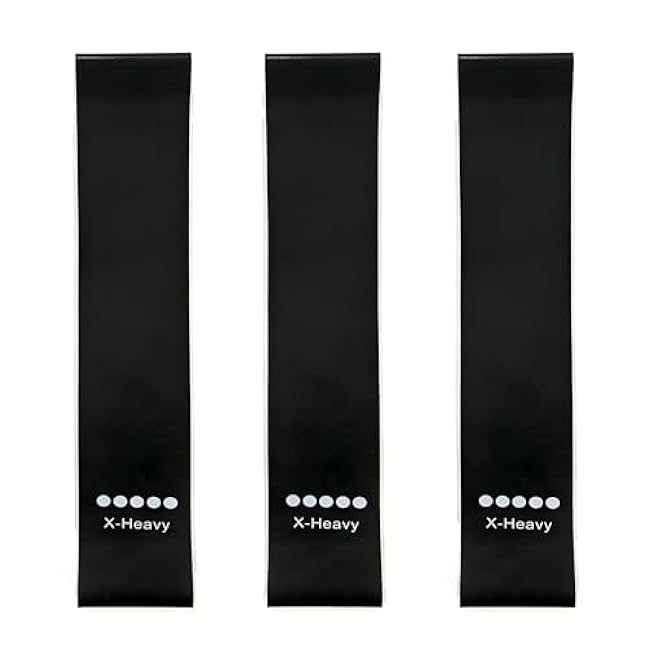 Ring Resistance Bands, X-Heavy Heavy Duty Resistance Ring Total Body Fitness Exercise Bands, A Must Have for Fitness Men and Women, Black 3 Pieces