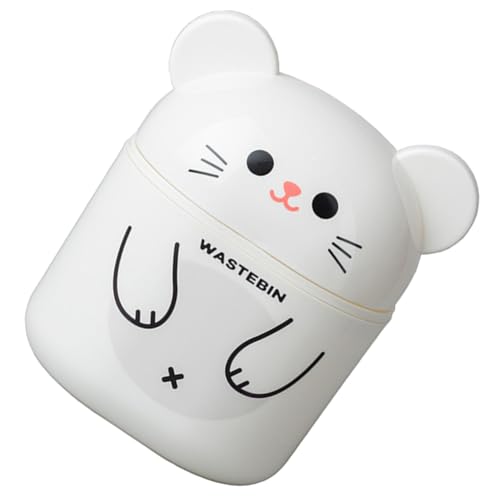 Cabilock Cestino Rifiuti Piccolo in Plastica Con Coperchio Mini Bidone Spazzatura Da Scrivania Per Ufficio e Casa Cestino Della Spazzatura Portatile