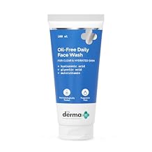 The Derma Co Oil-Free Daily Face Wash With Hyaluronic Acid, Glycolic Acid & Multivitamins for Clear & Hydrated Skin - 100ml