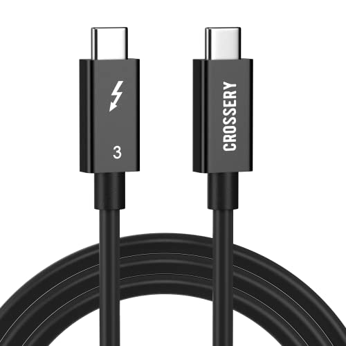 Crossery Thunderbolt 3 Cable [Intel Certified] 1M Supports 100W Charging 40Gbps Data Transfer Usb C For Apple Thunderbolt 3 Cable For Mac #TOP24