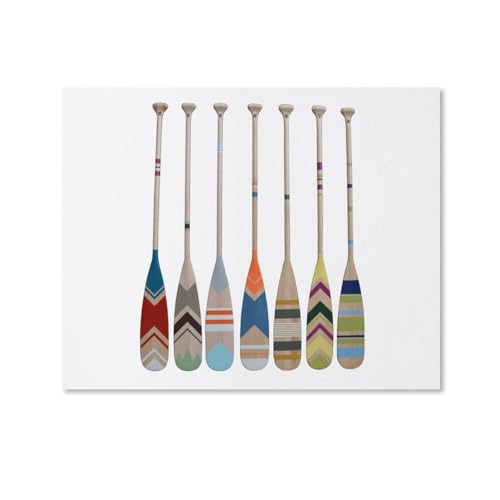 Cuadro colgante individual de remo JZemdybill: lienzo enmarcado para pared de sala y dormitorio