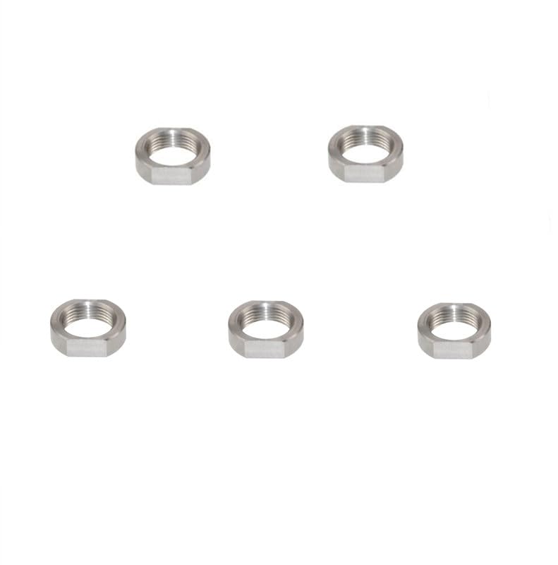DB TAC 5/8''x24 Thread 5/8''-24 Thread Jam Nut Locking and Position Adjustement, Stainless Steel, 5PC Pack