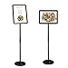 Floor Sign Stand Adjustable Pedestal Sign Holder Stand, Poster Stand Aluminum Snap Open Frame for 8.5X11 Inches with Heavy Round Base, Both Vertical and Horizontal Sign Displayed (8.5x11inches)