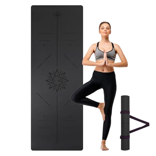Non-Slip Yoga Mat,Yoga Mat with Alignment Marks,Tear-Resistant 1/6