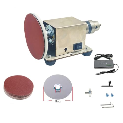 Bench Grinder 4 inch High-Speed Grinding Tool with Maximum 6000 RPM Durable and Reliable for Sharpening and Grinding (Drill Clamps + Diamond Blades + Sandpaper Discs Set)