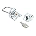 dophee 5Pcs Silver Metal Box Latch Hasp with Key Safety Lock Buckle for Flight Case Cabinet Toolbox Wooden Box Furniture, 69x34mm/2.72