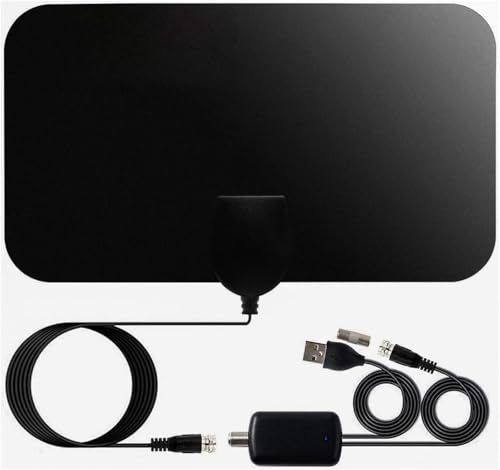 Depehelp 2025 Upgraded Indoor TV Antenna - 5M Coaxial Cable, Freeview FTA HD/4K Ready, 60-Mile Extended Range, Easy Setup for Bedroom/Living Room