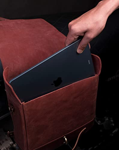 Trip Machine Company Genuine Leather Motorcycle Mount Small Saddlebag | Unisex Messenger Bag for Phone, Wallet & Sunglasses | Cross Bodybag | Shoulder Satchel Bag