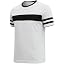 White - 3 Striped Short Sleeve