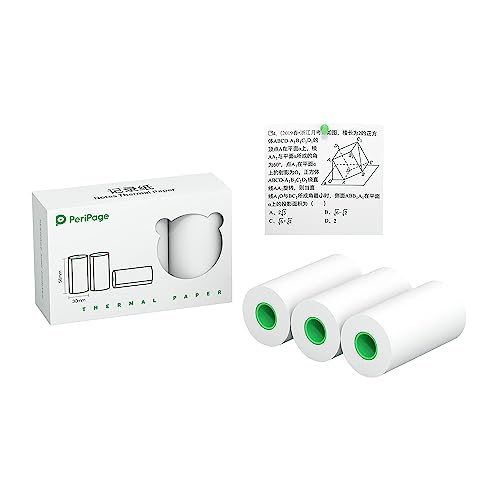 Image of Riitek Peripage Multipurpose Thermal Paper Roll for A6, A6 HD,A8, A9s MAX, A40 and Other 2inch Thermal Printers to Print Label Tag, Sticker, Note, Memo, Receipt (10yr Notes Thermal Paper - White)