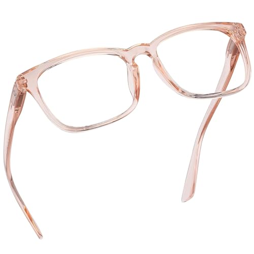 Readerest Blue Light Blocking Reading Glasses (Blush, 0.00 Magnification) Computer Eyeglasses With Thin Reflective Lens, Antiglare, Eye Strain, UV Protection, Stylish For Men And Women