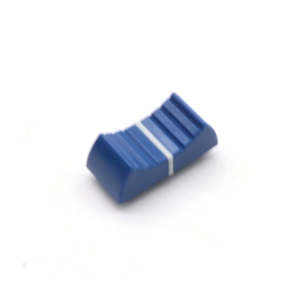 10PCS Mixer Dimming table straight slide potentiometer fader button cap 4mm hole audio adjustment cap,blue