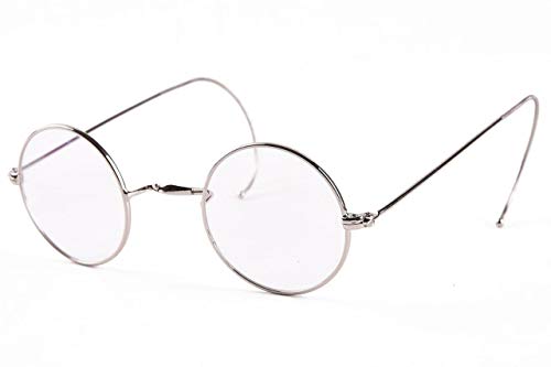 Image of Agstum Blue Light Blocking Reading Glasses, Small Round Wire Rim Readers for Computer Use Anti-Glare Cut UV400