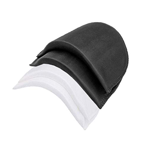 SUPVOX 20pcs hombreras de espuma coser ropa almohadillas de gomaespuma para adultos mujeres (blanco y negro)