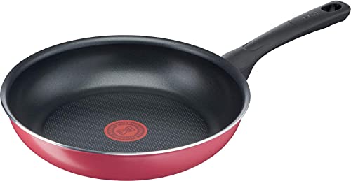 Tefal B55905 Sartén Rojo Arándano, 10.2 pulgadas (26 cm), Compatible con Gas Fire, Antiadherente, Rojo