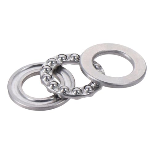 SHUATI Thrust Ball Bearings Single Direction Durable Stainless Steel Plane Axial Ball Bearing Easy to Maintain with Washers Jack, Pump(S51104 20x35x10mm)